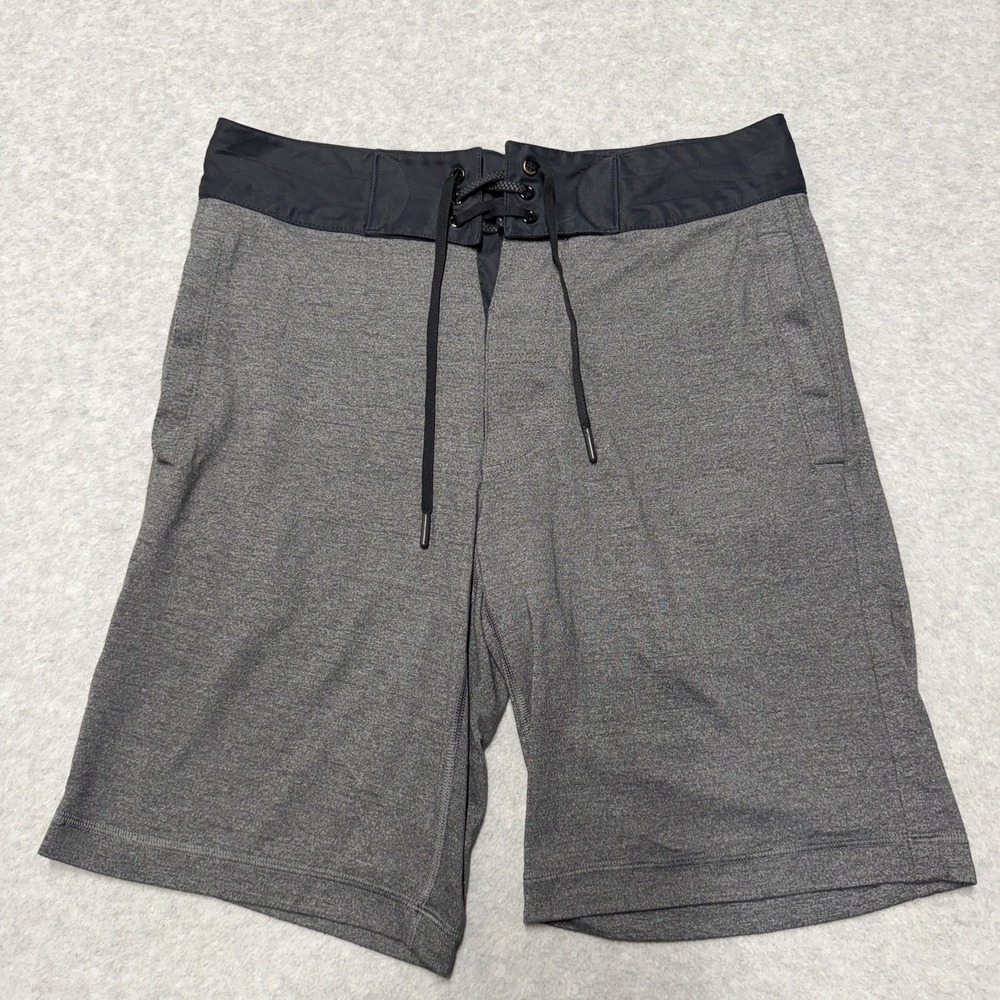 Lululemon Shorts Mens 30 Gray 9in Lined Lace Up Waist Athletic Running